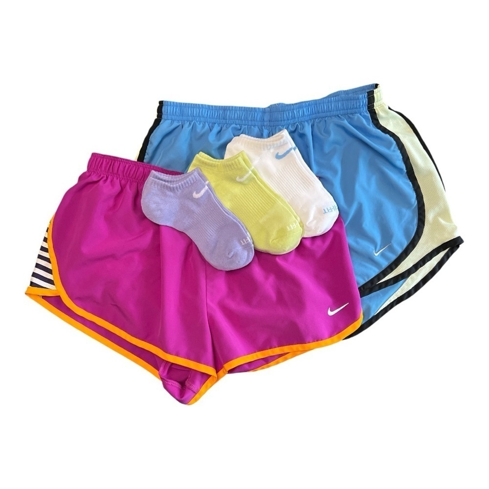 Nike Athletic Shorts and Nike No Show Socks Bundle Small